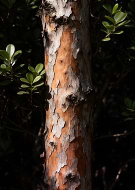 Close-up of peeling tree bark