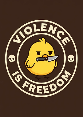 Cute Chick with Knife