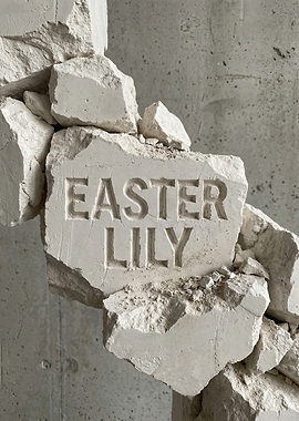 Easter Lily Text Art Sculpture