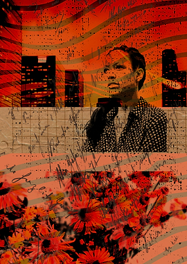 Collage of Woman, City, and Flowers