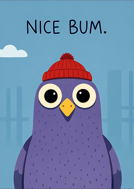 Funny Bird with a Hat