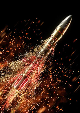 Bullet Exploding with Sparks