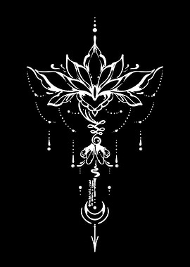 White Lotus Mandala Tattoo Design