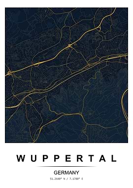 Wuppertal City Map Poster