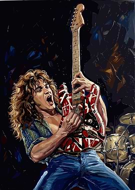 Eddie Van Halen Playing Guitar