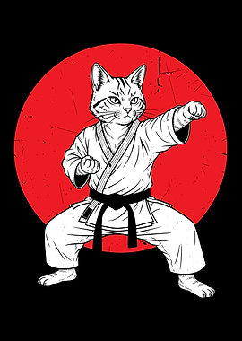 Karate Cat in Action
