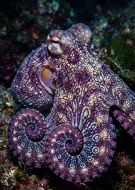 Octopus with intricate patterns