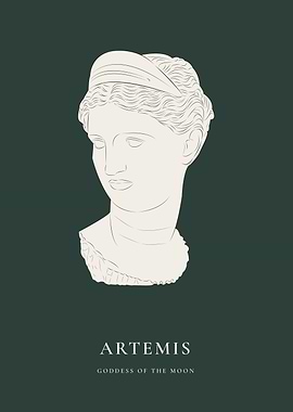 Artemis Wall Art Print | Greek Goddess Decor for Calm Natural Interiors