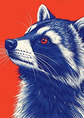 Stylized Raccoon Portrait