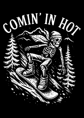 Skeleton Snowboarding