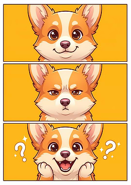 Cute Corgi Expressions