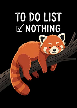 Red Panda To-Do List Nothing