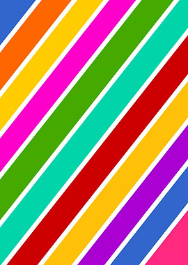 Rainbow Diagonal Stripes Pattern