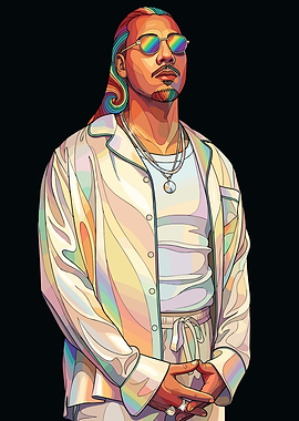 Apache 207 with Rainbow Hair and Sunglasses