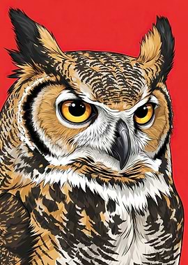Great Horned Owl Portrait