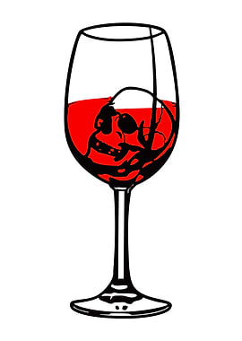 Skull in a Wine Glass