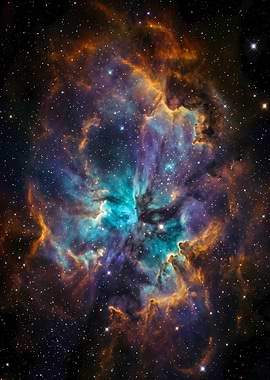 Vibrant Nebula in Deep Space