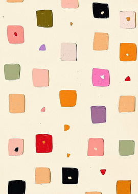 Abstract Geometric Pattern with Colorful Squares