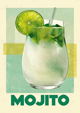 Mojito Cocktail Poster