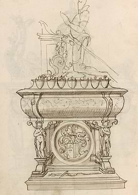 Sketch of a Monumental Tomb Design