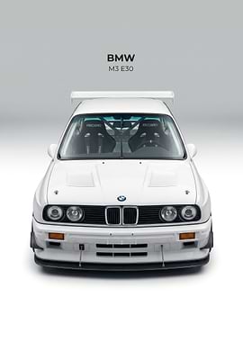 BMW M3 E30 Race Car poster