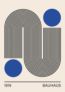 Bauhaus 1919 Abstract Geometric Poster
