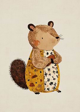 Cute Squirrel Illustration