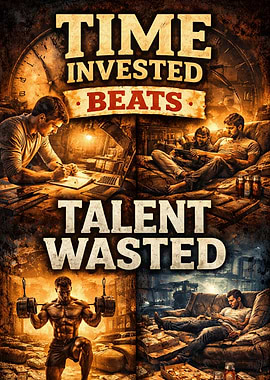 Time Invested Beats Talent Wasted Poster