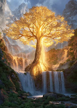 Magical Tree of Life Waterfall
