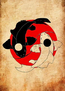 Yin Yang Koi Fish