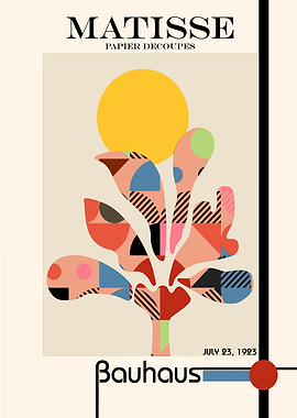 Matisse Papier Decoupes Bauhaus Poster