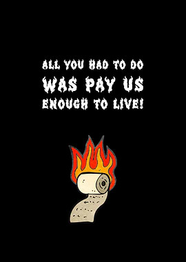 Burning Toilet Paper Message