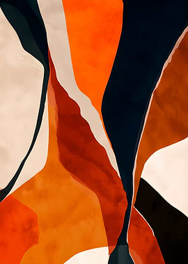 Abstract Organic Shapes in Warm Tones