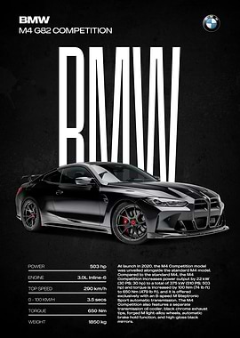 BMW M4 G82 Competition Poster