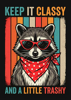 Raccoon Keep It Classy And A Little Trashy