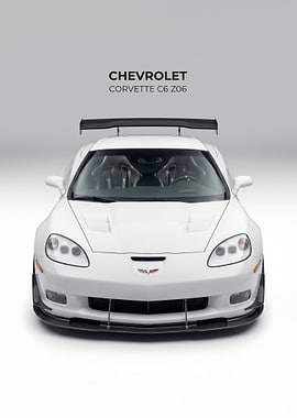 White Chevrolet Corvette C6 Z06