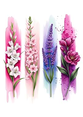 Watercolor Floral Arrangements
