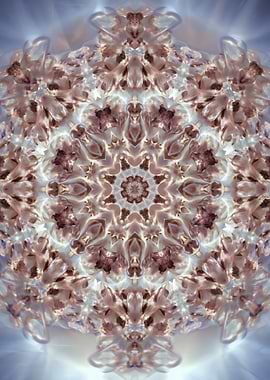 Kaleidoscopic Abstract Floral Pattern