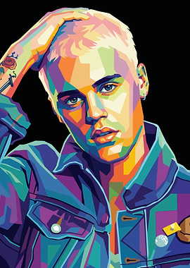 Justin Bieber Pop Art Portrait