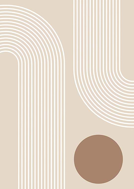 Boho Abstract Arch and Circle Art