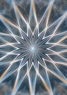 Abstract Starburst Fractal Art