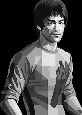 Bruce Lee Pop Art Portrait