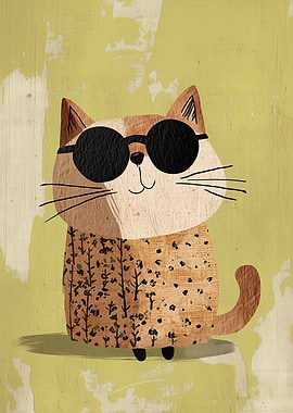 Cool Cat Wearing Sunglasses