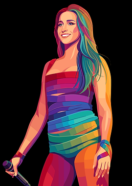 Tate McRae in Rainbow Outfit