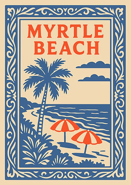 Myrtle Beach Vintage Poster