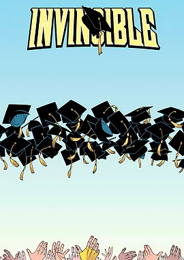 Invincible Comic Graduation Caps Toss