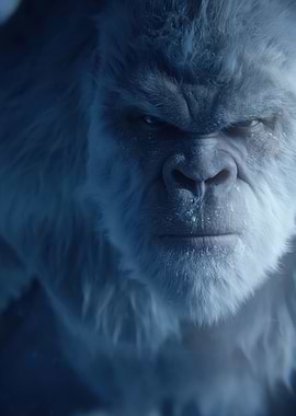 Close-up of a Fierce Yeti