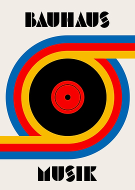 Bauhaus Musik Vinyl Record Poster