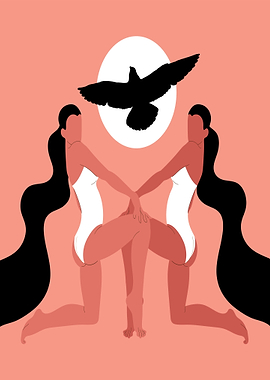 Two Women and a Bird