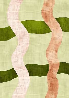 Wavy Ribbons on Textured Background